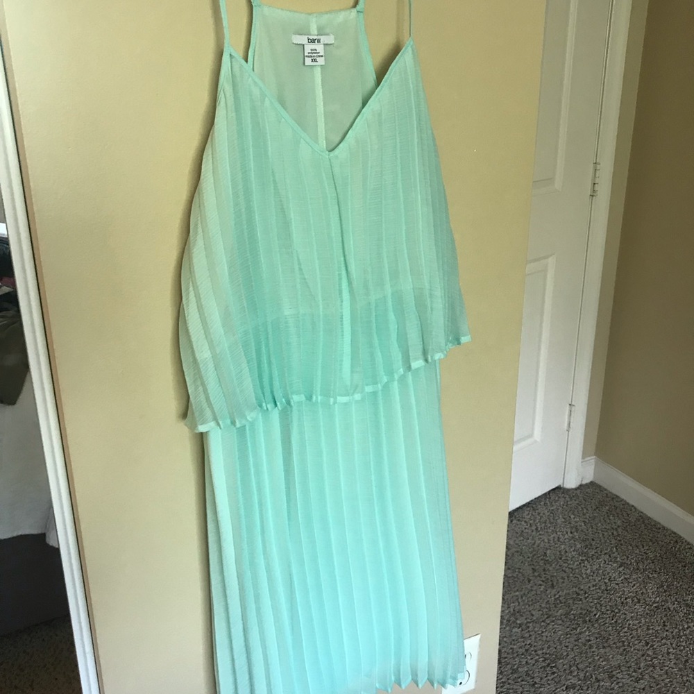 Bar III Mint Pleated Cocktail Dress
